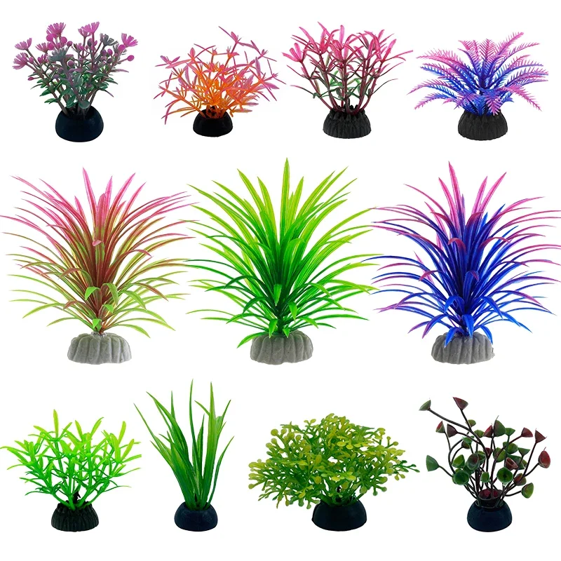 Marine Aquarium Aquascape - PVC Aquarium Decorative Simulation Artificial Leaves
