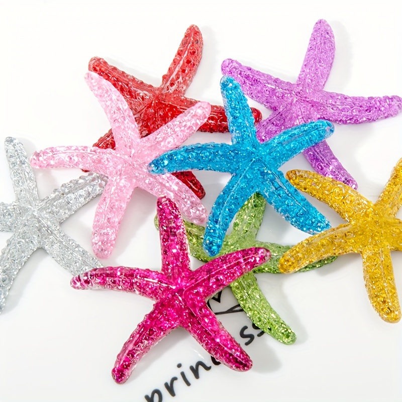 Marine Aquarium Aquascape - 10Pcs 1.57 Inch Resin Starfish, Mini