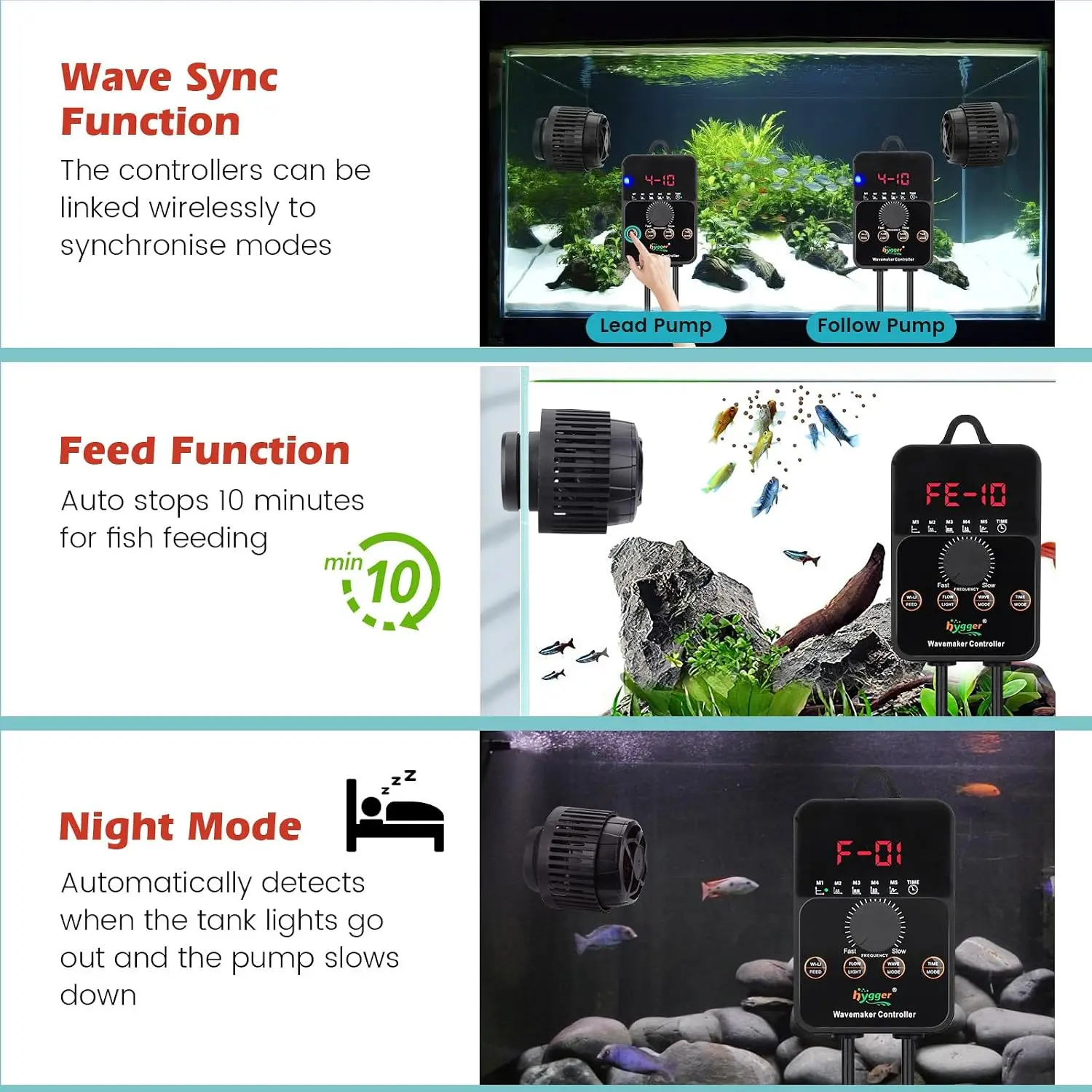 Adjustable Flow Aquarium Wave  - đánh giá và giá Powerhead Wave Maker