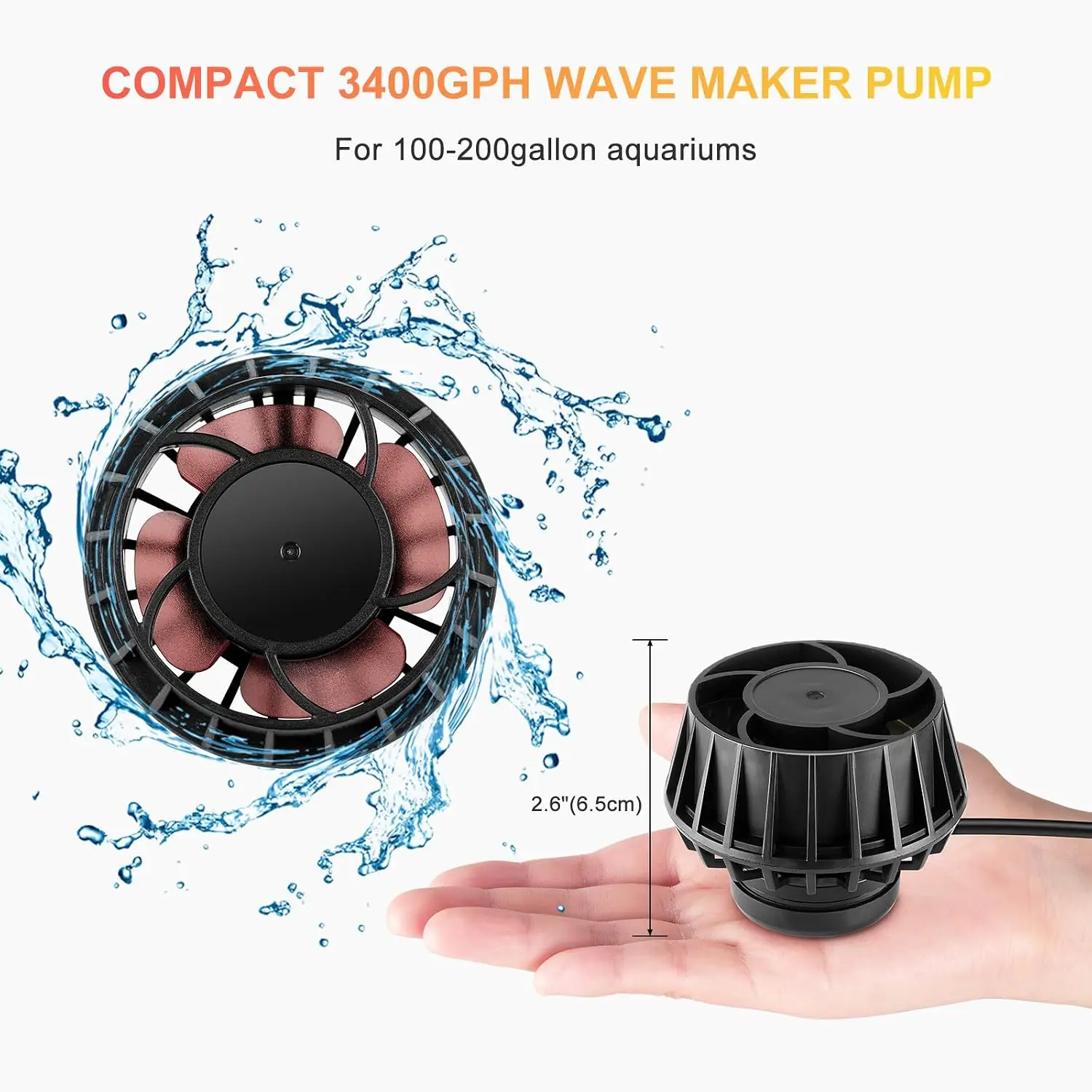 3400GPH Aquarium Wave Maker DC - đánh giá và giá Powerhead Wave Maker